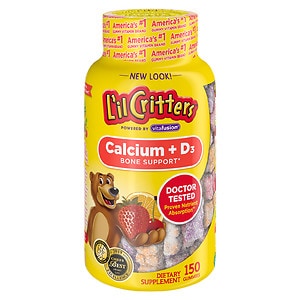 L'il Critters Calcium with Vitamin D Dietary Supplement Gummy Bears Assorted Flavors image