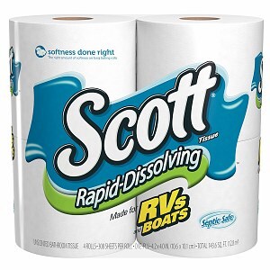 Scott Rapid Dissolve Bath Tissue, White