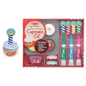Melissa and Doug Bake & Decorate Cupcake Set, Ages 3+