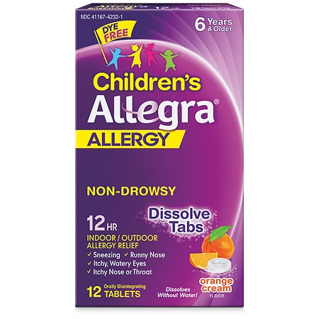 children allergy allegra tablets disintegrating mg orally cream orange 30mg hour upc relief