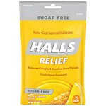 Halls Sugar Free Mentho-Lyptus Cough Suppressant Drops, Honey-Lemon