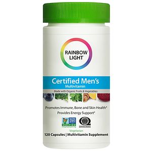 Rainbow Light Certified Organic Men's Multivitamin, Vegetarian Capsules