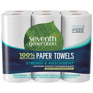 Seventh Generation Recycled Paper Towels, Big Roll, 6 rolls
