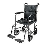 Aluminum Transport Chair 19 inch Silver wag-Aluminum Transport Chair 19 inch Silver