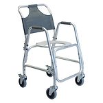 Lumex Shower Chair Aluminum With Casters And Foot Rests-Lumex