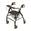 Lumex Walkabout Lite 4 Wheel Rollator Black