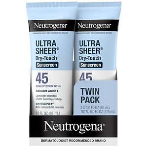 Neutrogena Ultra Sheer Dry-Touch Sunblock, SPF 45 Value Pack