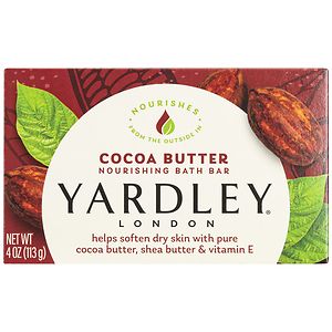 Yardley of London Naturally Moisturizing Bath Bar Soap, Cocoa Butter
