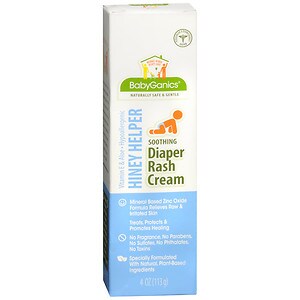 BabyGanics Hiney Helper Soothing Diaper Rash Cream, Fragrance Free