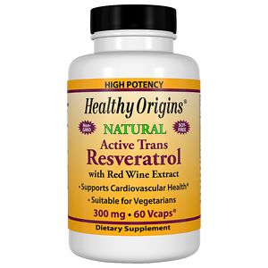 Healthy Origins Resveratrol, 300mg, Vegetable Capsules