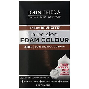 John Frieda Precision Foam Color Precision Foam Colour, 4BG Brilliant Brunette Dark Chocolate Brown