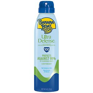 Banana Boat Ultra Defense Max Skin Protect Continuous Spray Sunscreen, SPF 100