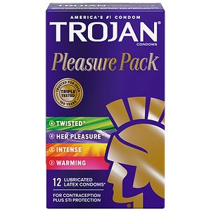 Trojan Lubricated Premium Latex Condoms, Pleasure Pack image