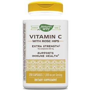 Nature's Way Vitamin C with Rose Hips, 1000mg, Capsules