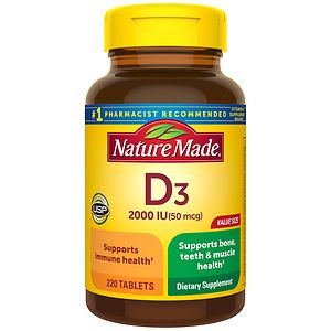 Nature Made - Vitamin D3 2000 IU, Tablets - 220 ea