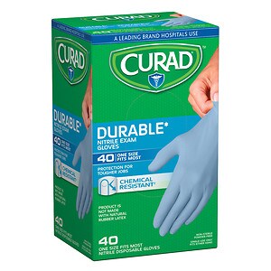 Curad Powder-Free Exam Gloves, Nitrile