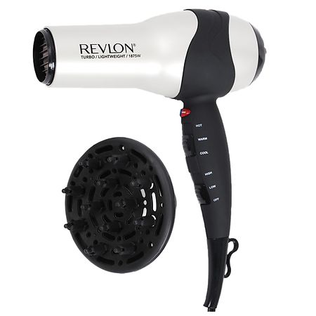 Revlon Hair Dryer 1875W Turbo Styler 3 Heat2 Speed Settings - 1 ea