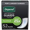 Depend For Men Incontinence Guards Maximum Absorbency One Size Fits All