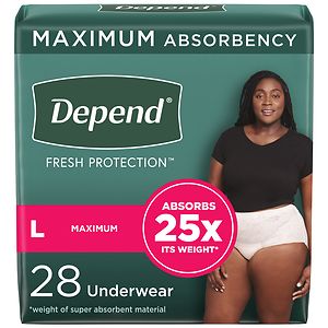 Depend for Women Underwear - Value Pack, Maximum Absorbency, Large