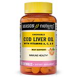 Mason Natural Cod Liver Oil, Chewable Tablets, Orange