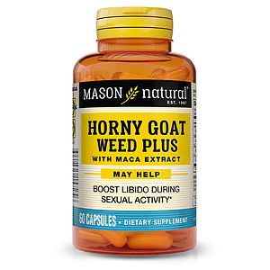  Mason Natural Horny Goat Weed Plus, Capsules 