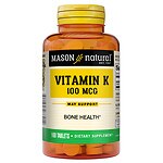 Mason Natural Vitamin K, 1000mcg, Tablets