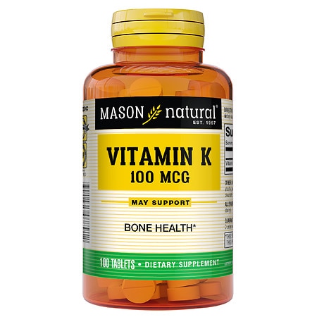 Mason Natural Vitamin K, 100mcg, Tablets
