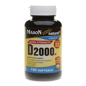 Mason Natural Vitamin D3, 2000 IU, Softgels image