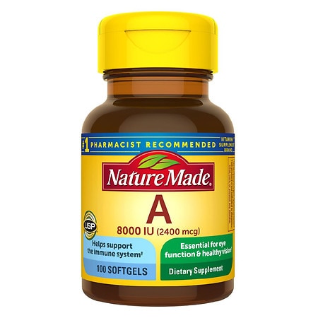 Nature Made Vitamin A, 8000 IU, Liquid Softgels