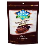 Blue Diamond Natural Oven Roasted Almonds, Bag, Dark Chocolate