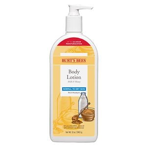 Burt's Bees Naturally Nourishing Body Lotion for Normal to Dry Skin, Milk & Honey