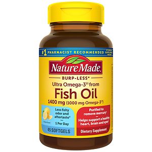 Nature Made Ultra Omega-3 Fish Oil 1400 mg Dietary Supplement Liquid Softgels image