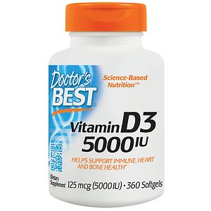 Doctor's Best Best Vitamin D3, 5000 IU, Softgels image