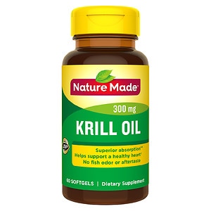  Nature Made Krill Oil 300 mg Dietary Supplement Liquid Softgels 