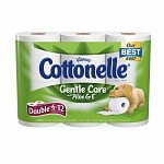 Cottonelle Gentle Care Bath Tissue with Aloe & Vitamin E, Double Rolls