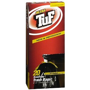 Ultra Tuf Drawstring Bags Trash, 30 gallon