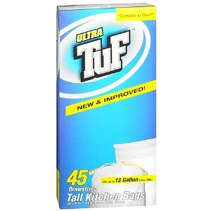 Ultra Tuf Drawstring Bags Tall Kitchen, 13 gallon
