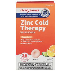 Walgreens Zinc Cold Therapy Quick Dissolving Tablets, Citrus