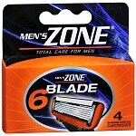 Men's Zone 6 Blade Shaving System Cartridges