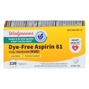 Walgreens Low Dose 81 mg Aspirin Tablets