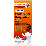 Walgreens Children's Ibuprofen 100 Oral Suspension Liquid Dye-Free, Berry