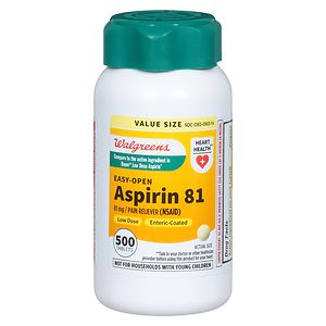  Walgreens Aspirin Low Dose 81 mg Tablets 