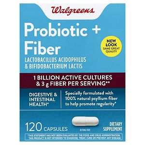 Walgreens Daily Fiber & Probiotic Dietary Supplement Capsules image