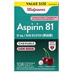 Walgreens Low Dose Aspirin 81 mg Chewable Tablets 3 Pack, Cherry