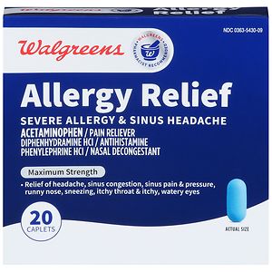 Walgreens Wal-Dryl Severe Allergy & Sinus Headache, Caplets image