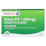 Walgreens Wal-Phed PE Sinus & Allergy Tablets