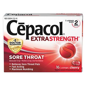 Cepacol Sore Throat Oral Pain Reliever Lozenges Cherry image