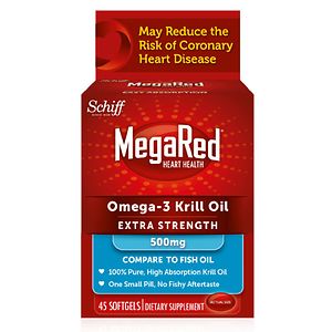 Schiff MegaRed Extra Strength 100% Pure Omega-3 Krill Oil, 500mg, Softgels