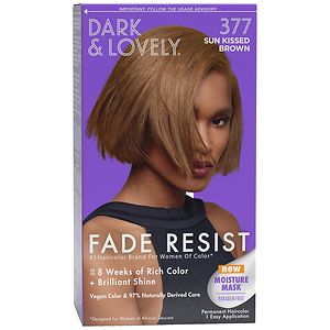 Dark and Lovely Fade-Resistant Rich Conditioning Color Permanent Hair Color, 377 Sunkissed Brown