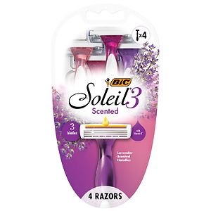 BiC Soleil Twilight Triple Blade Disposable Shavers for Women Lavender